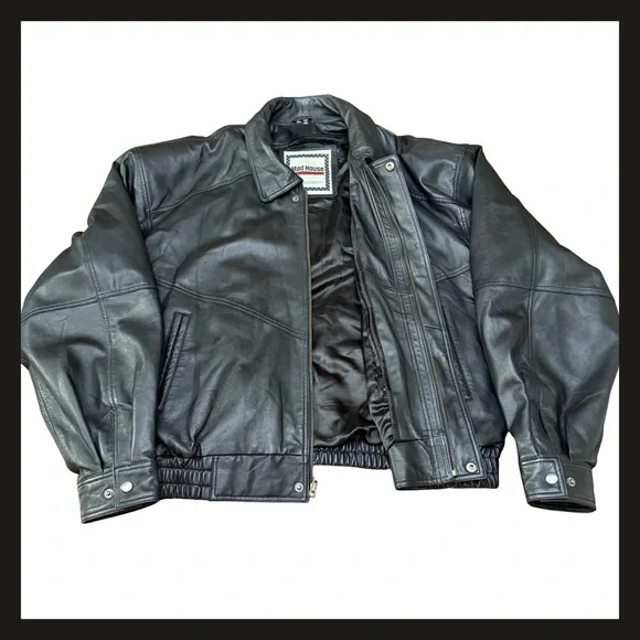 Corvette Z06 505 HP Leather Jacket Men’s XL Mad House GM Licensed Black EUC - Picture 4 of 12